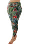 Green Thumb Printed Yoga Leggings