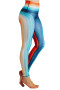 Retro Rainbow Printed Yoga Leggings