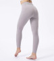 LOVESOFT Womens Light Grey High Waisted Leggings Workout Side Pockets Squat Proof Tummy Control