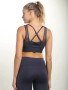 Floral Lace Mesh X-Back Sports Bra