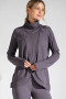 Asymmetric Jacket with Cowl Neck (Charcoal)