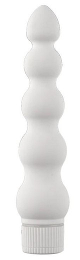 White Nights 7 Inch Ribbed Vibrator without Package