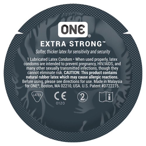 ONE Extra Strong Condoms Individual Condom package