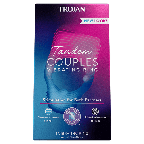 Trojan Tandem Couples Vibrating Ring