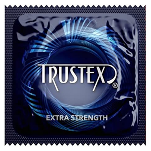 Trustex Extra Strength individual condom packaging