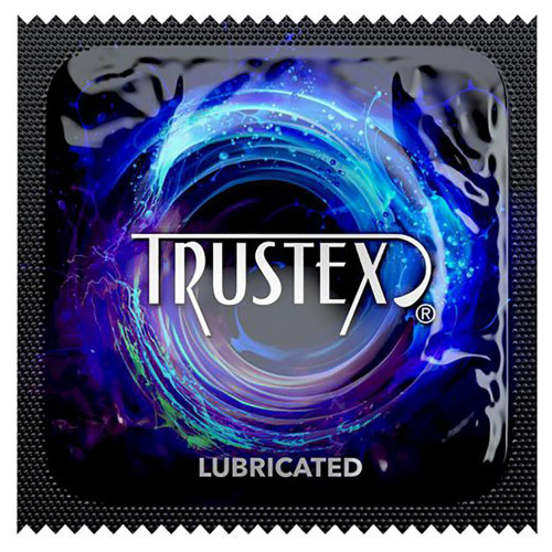 Trustex Lubricated individual condom packaging