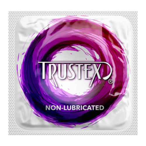 Trustex Non-Lubricated individual condom packaging