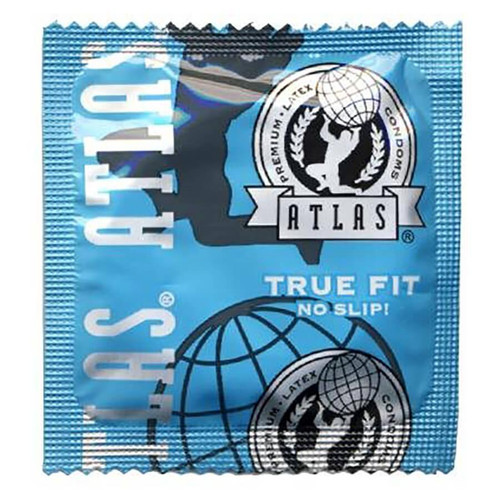 Atlas True Fit individual condom packaging