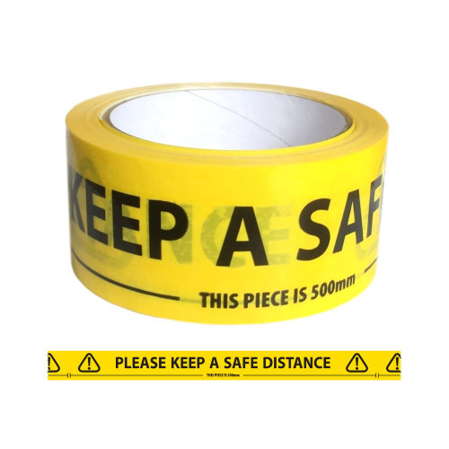 1 Roll - Social Distancing Tape - 48mm x 33m 1 Roll - Social Distancing Tape - 48mm x 33m