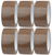 6 Rolls - Brown Parcel Tape - 48mm x 66m