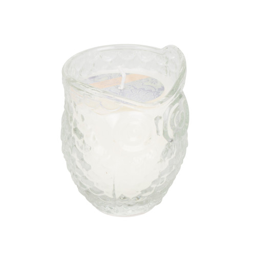 Glass Owl Candle