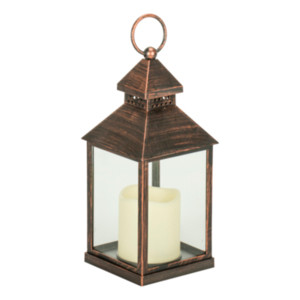 Black Copper/Gold Brush Finish Lantern
