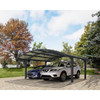 Canopia By Palram Arizona Double Wings 16ft. x 19 ft. Carport Kit - Grey Structure & Corrugated Solar Grey Panels