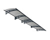 Canopia by Palram Aquila 4100 Door & Window Awning, 14' L x 3' W x 6.9" H - Gray Structure/Solar Gray Panels