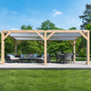 Yardistry 10' x 20' Meridian Wood Room with Louvered Roof