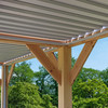 Yardistry 10' x 20' Meridian Wood Room with Louvered Roof
