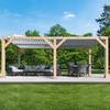 Yardistry 10' x 20' Meridian Wood Room with Louvered Roof