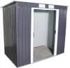Duramax 8x4 Pent Roof Shed Dark Gray with Off White Trim