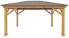 Yardistry Meridian Gazebo with Cedar Wood & Aluminum Roof, (12 ft. x 16 ft.)