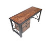 Duramax Jackson 62" Industrial Metal & Wood desk with drawers