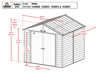 Arrow Select Steel Storage Shed, 8x8, Charcoal