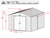 Arrow Select Steel Storage Shed, 10x12, Charcoal