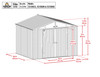 Arrow Elite Steel Storage Shed, 10x8, Cool Grey