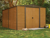 Woodridge 10 x 12 ft. Steel Storage Shed Coffee/Woodgrain