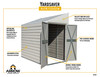 Yardsaver 4 x 7 ft. Steel Storage Shed Pent Roof Eggshell