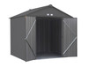 EZEE Shed Steel Storage 8 x 7 ft. Galvanized High Gable Charcoal EZEE Shed Steel Storage 8 x 7 ft. Galvanized High Gable Charcoal