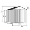 EZEE Shed Steel Storage 8 x 7 ft. Galvanized High Gable Charcoal EZEE Shed Steel Storage 8 x 7 ft. Galvanized High Gable Charcoal