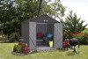 EZEE Shed Steel Storage 8 x 7 ft. Galvanized High Gable Charcoal EZEE Shed Steel Storage 8 x 7 ft. Galvanized High Gable Charcoal