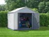 EZEE Shed Steel Storage 10 x 8 ft. Galvanized Extra High Gable Cream EZEE Shed Steel Storage 10 x 8 ft. Galvanized Extra High Gable Cream
