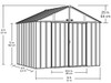 EZEE Shed Steel Storage 10 x 8 ft. Galvanized Extra High Gable Charcoal with Cream Trim