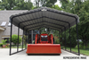 Steel Carport 10 x 24 x 7 ft. Galvanized Black/Eggshell