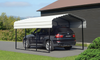 Steel Carport 10 x 15 x 7 ft. Galvanized Black/Eggshell