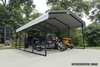 Steel Carport 12 x 29 x 7 ft. Galvanized Black/Eggshell