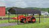 Arrow Steel Carport 10 x 15 x 7 ft. Galvanized Black/Charcoal