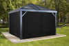 Sojag Curtains for South Beach, Valencia 12 x 12 ft Black - Gazebo Not Included