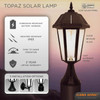 Gama Sonic Topaz Solar Lamp Wall/Pier/3" Fitter Mounts - Black