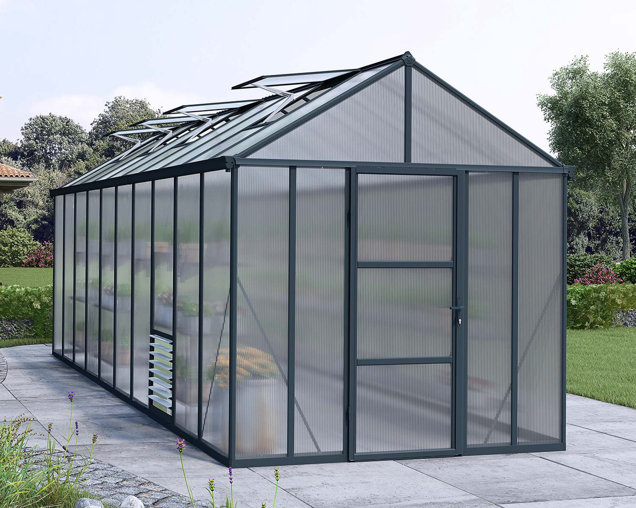 Canopia by Palram Glory 8 ft. x 20 ft. Greenhouse Kit - Thumbnail 2