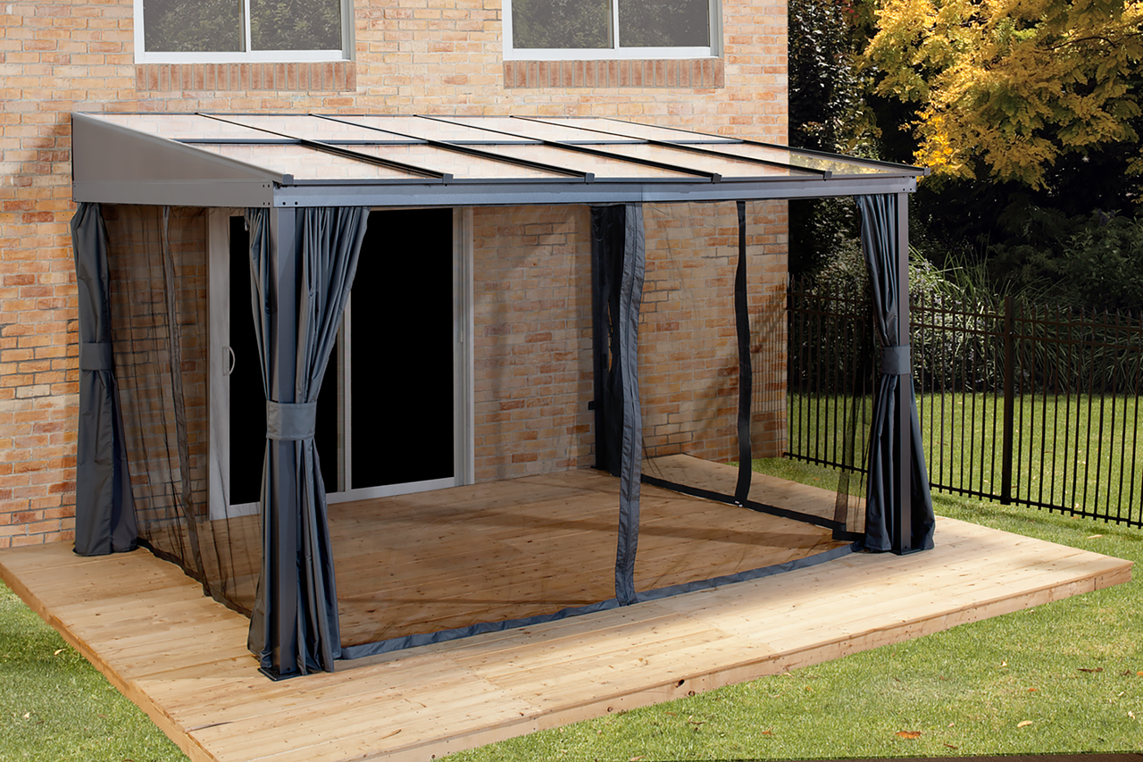 Sojag Pompano 10x10 Aluminum Wall Gazebo Kit - Thumbnail 2