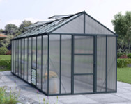Canopia by Palram Glory 8 ft. x 20 ft. Greenhouse Kit - Grey Structure & Frost Multi Wall Panels