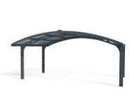 Canopia by Palram Arizona Double Wings 16 ft. x 19 ft. Carport Kit - Grey Structure & Solid Panels