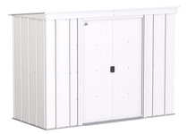 Arrow Classic Steel Storage Shed, 8x4, Flute Grey