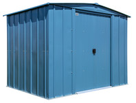 Arrow Classic Steel Storage Shed, 8x6, Blue Grey