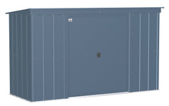 Arrow Classic Steel Storage Shed, 10x4, Blue Grey