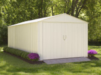 Commander 10 x 25 ft. Steel Storage Building Eggshell
