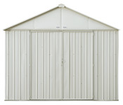 EZEE Shed Steel Storage 10 x 8 ft. Galvanized Extra High Gable Cream