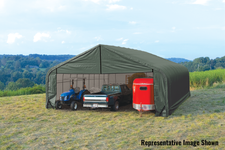 ShelterCoat 28 x 20 ft. Garage Peak Green STD